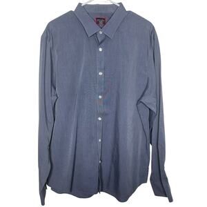 UNTUCKit Mens Long Sleeve Button Up Shirt Blue Denim Size XXL